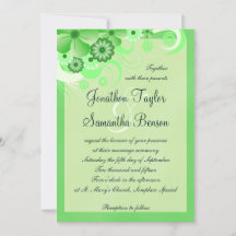 Convites para Casamento de Pastel Verde Claro, 5x7