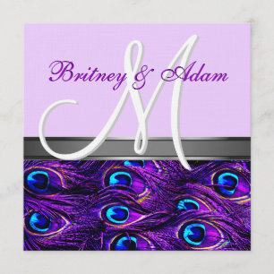 Convites para Casamento de Pavões e Lavandas