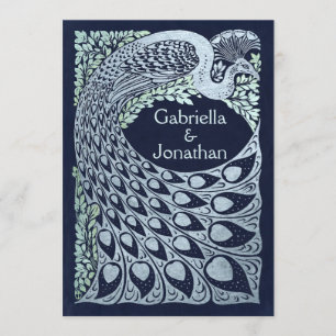 Convites para Casamento de Peacock Vintage