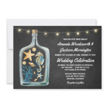 Convites para Casamento de Peixe-Fada de Chalkboar