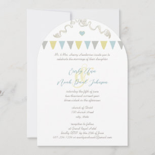 Convites para Casamento de Península Azul e Amarel