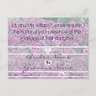 Convites para Casamento de Petunias Roxas