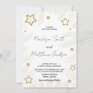 Convites para Casamento de Pinus ouro Star
