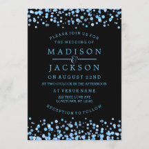 Convites para Casamento de Pontos de Confetti Blue