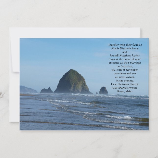 Convites para Casamento de Praia (Frente)