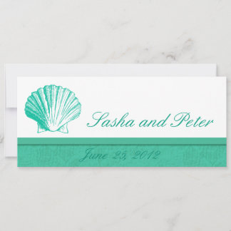 Convites para Casamento de Praia Dark de Aqua Shel