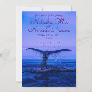 Convites para Casamento de Praia no Mar de Baleia