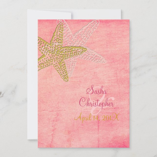 Convites para Casamento de Praia PixDezines (Frente)