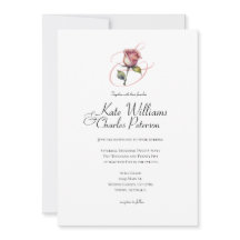 Convites para casamento de rosa de Verão moderno e