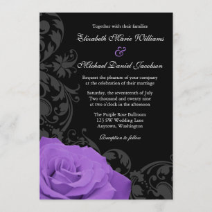 Convites para Casamento de Rosa Roxo