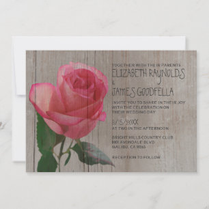 Convites para Casamento de Rosa russo