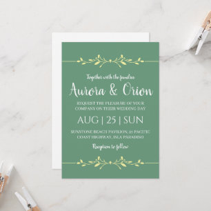 convites para casamento de sábado verde