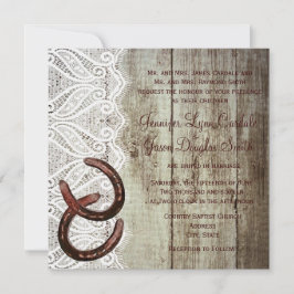 Convites para Casamento de Sapatos de Cavalo Duplo