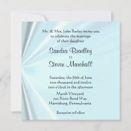 Convites para Casamento de Satin Azul Bebê