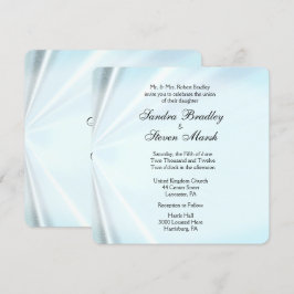 Convites para Casamento de Satin Azul Bebê