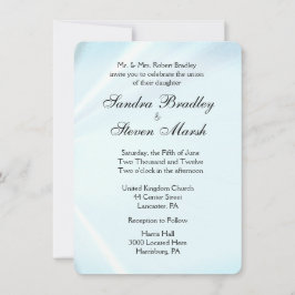Convites para Casamento de Satin Azul Bebê