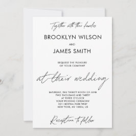 Convites para Casamento de Script Simples