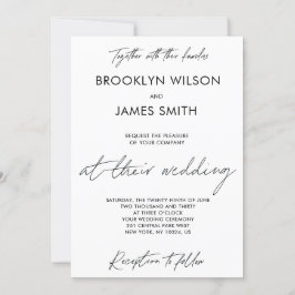 Convites para Casamento de Script Simples