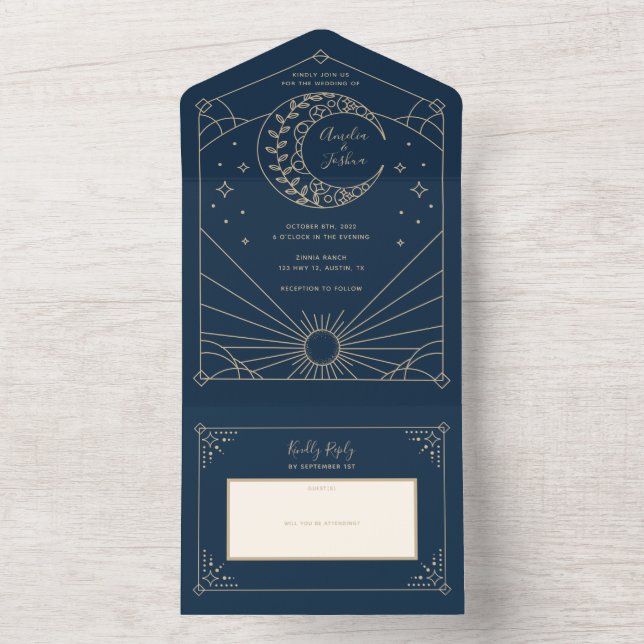 Convites para Casamento de Stardust (Interno)
