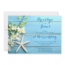Convites Para Casamento De Starfish Com Orquídeas