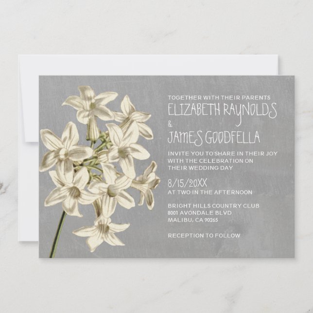 Convites para Casamento de Stephanotis (Frente)