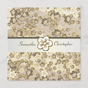 Convites para casamento de Tan Sakura Chirimen