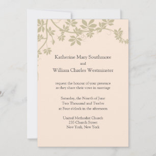 Convites Para Casamento De Taupe E De Marfim