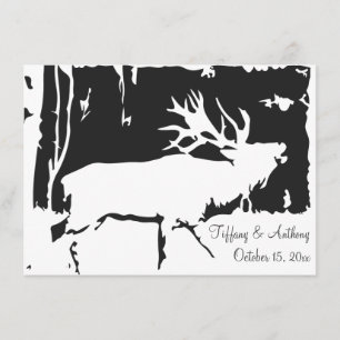 Convites para Casamento De Tema De Caça À Elk R
