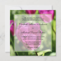 Convites para Casamento de Tulipas Roxas