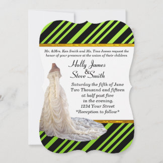 Convites para Casamento de Vestido Elegante