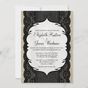 Convites para Casamento de Vintagens Negras