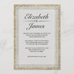 Convites para Casamento de Vintagens Pretas e Bran