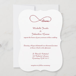 Convites para Casamento do Red Love Infinity
