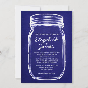 Convites para Casamento do Royal Blue Vintage Maso