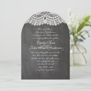 Convites para Casamento Elegante de Chalkboard e L