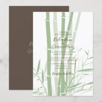 Convites para Casamento em Bambu Oriental Elegante