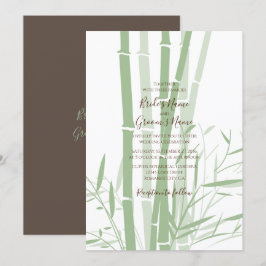 Convites para Casamento em Bambu Oriental Elegante