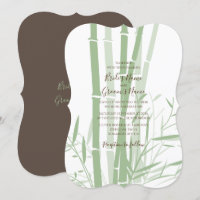 Convites para Casamento em Bambu Oriental Elegante