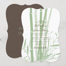 Convites para Casamento em Bambu Oriental Elegante