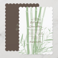 Convites para Casamento em Bambu Oriental Elegante
