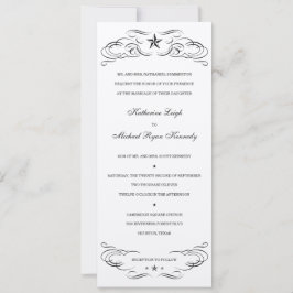 Convites para Casamento em Estrela Única de Black 