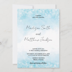 Convites para Casamento em Nuvem Azul