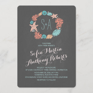 Convites para casamento em praia