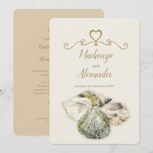 Convites para casamento em prateleiras marítimas