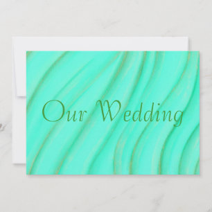 Convites para Casamento em Verde e Dourado