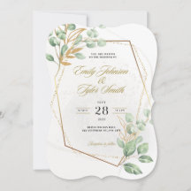 Convites para Casamento Eucalyptus Boho