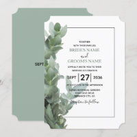 Convites para Casamento Eucalyptus em Dólares de P