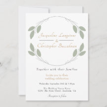Convites para Casamento Eucalyptus Russos Elegante