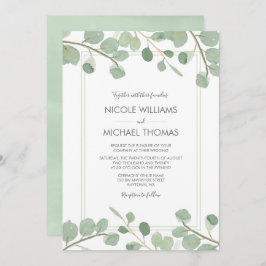 Convites para Casamento Eucalyptus Watercolor
