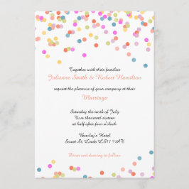 Convites para Casamento Festivo de Confetti Colori